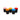 Set of five colorful Universal car ashtrays in pink, orange, yellow, blue, and red for convenient smoking disposal