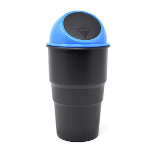 Universal Car Dustbin with a Blue Top and Black Base for Convenient Vehicle Waste Management