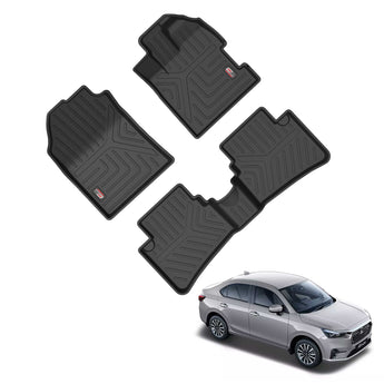 Durable Car Floor Mats for Amaze designed for 2024 onwards model with custom fit and easy installation