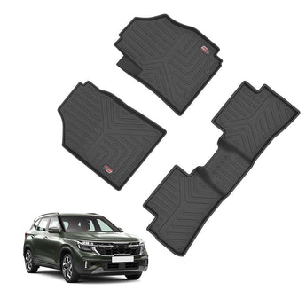 Premium Car Floor Mats for Kia Seltos designed for 2023 models with durable material and customized fit