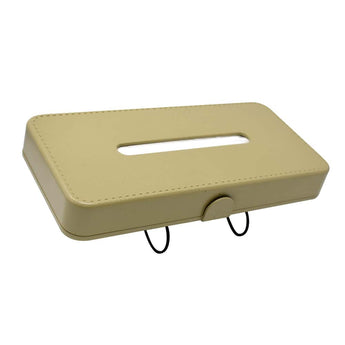 Easy Reach Car Tissue Box in beige with sleek design for convenient tissue access in vehicles