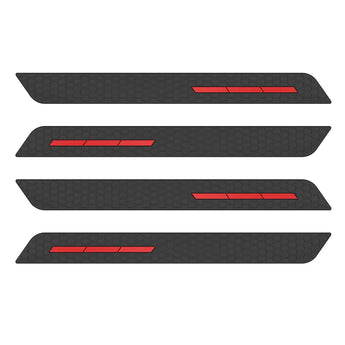 Garnet Car Bumper Corner Protector set in black with red accents for added vehicle protection