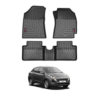 Durable Car Floor Mats for Hyundai Aura designed for 2019 to 2020 vehicle models