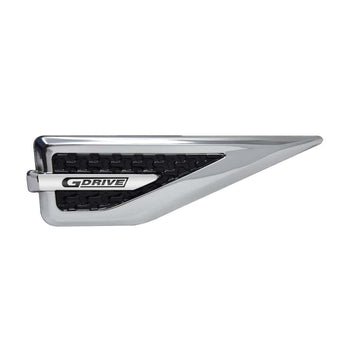 GFX Fury Car Side Vent in Chrome Finish with Textured Black Detailing for Custom Vehicle Styling