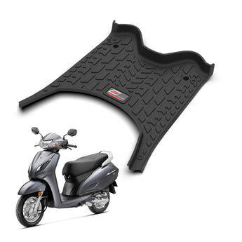 Black Honda Activa Mat designed for 2020 onwards models with textured surface for grip and protection