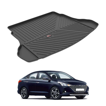Durable Car Trunk Mat for Hyundai Verna, designed for 2020 onwards with a non-slip surface