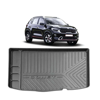 Car Trunk Mat for Kia Sonet designed to fit 2020 onwards models for optimal protection and durability