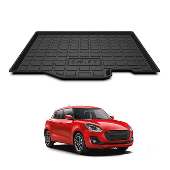 Car Trunk Mat for Maruti Suzuki Swift designed for 2018 to 2024 models with durable material