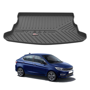 Car Trunk Mat for Tata Tigor designed to fit 2016 to 2020 models with durable, anti-slip surface