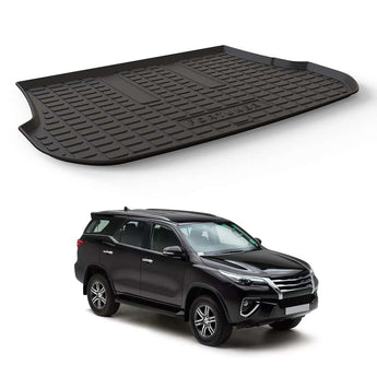 Durable Car Trunk Mat for Toyota Fortuner with Textured Design for Enhanced Protection