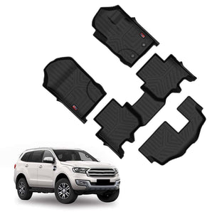 Durable Car Floor Mat for Ford Endeavour designed for 2020 onwards with custom fit and anti-slip design