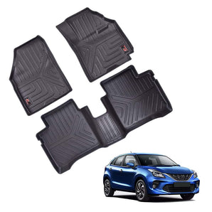 Durable Car Floor Mat for Maruti Suzuki Baleno for All-Weather Protection and Easy Cleaning