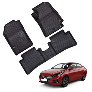 Durable Rubber Car Floor Mats for Hyundai Verna with Custom Fit for Full Coverage