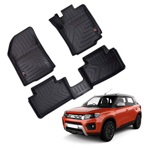 Durable Car Floor Mats for Maruti Suzuki Brezza designed for 2016 to 2020 models providing ultimate protection