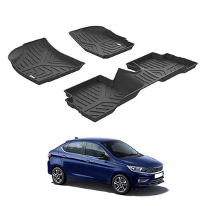 Durable Car Floor Mats for Tata Motors Tigor designed for 2016 - 2020 models to protect your vehicle's interior