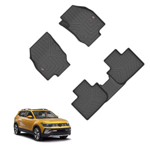 Car Floor Mats for Volkswagen Taigun with Durable All-Weather Protection for Improved Interior Cleanliness