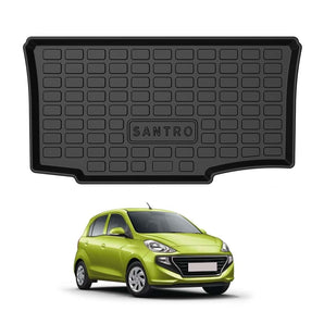 Durable Car Trunk Mat for Hyundai Santro with anti-slip design and custom fit for 2018 onwards