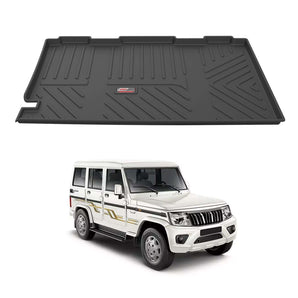 Car Trunk Mat for Mahindra Bolero, custom fit for 2011 to 2023 models, durable and easy to clean