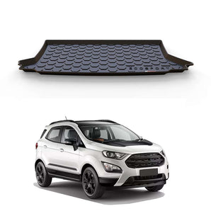 Durable Car Trunk Mat for Ford EcoSport designed for 2019 onwards models with a non-slip surface