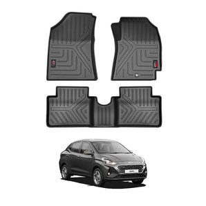 Durable Car Floor Mats for Hyundai Aura designed for 2019 to 2020 vehicle models
