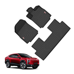Black all weather rubber floor mats set Car Mats for MAHINDRA XEV 9E with custom fit