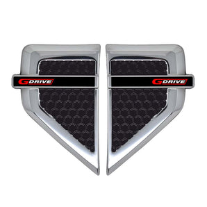GFX Energetic Car Side Vent with Chrome Finish and Honeycomb Pattern for Enhanced Vehicle Style