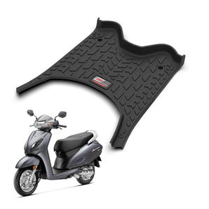 Black Honda Activa Mat designed for 2020 onwards models with textured surface for grip and protection