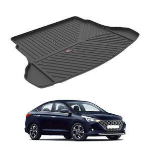 Durable Car Trunk Mat for Hyundai Verna, designed for 2020 onwards with a non-slip surface