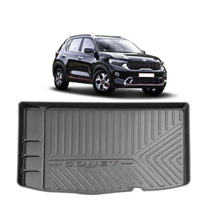 Car Trunk Mat for Kia Sonet designed to fit 2020 onwards models for optimal protection and durability