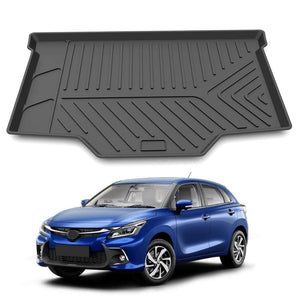 Car Trunk Mat for Toyota Glanza designed for a perfect fit and superior protection against spills and dirt