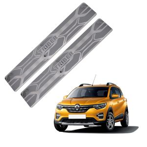 Galio Car Footsteps Sill Guard Stainless Steel Scuff Plate For Renault Triber 2019 Onward