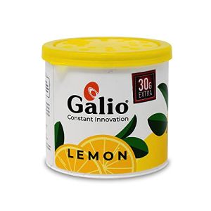 Galio Car Air Freshener Gel Based Container (Lemon, Pack of 1 (90g)