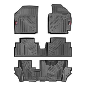 GFX Life Long All Weather Car Floor/Foot Mat For Maruti Suzuki Ertiga 2018 Onward Custom Fit (Black)