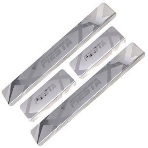 Galio Car Footsteps Sill Guard Stainless Steel Scuff Plate Compatible for Hyundai Eon 2011 Onwards