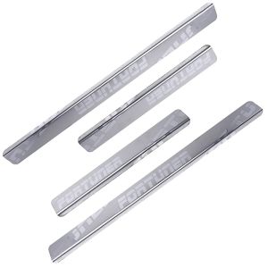 Galio Car Footsteps Sill Guard Stainless Steel Scuff Plate Compatible for Mahindra Quanto 2009 to 2011