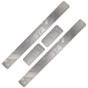 Galio Car Footsteps Sill Guard Stainless Steel Scuff Plate Compatible for Telco/Tata Motors Vista 1998 Onwards