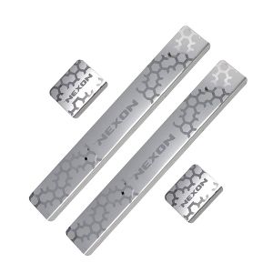 Galio Car Footsteps Sill Guard Stainless Steel Scuff Plate For TATA Nexon 2017 Onward