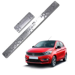 Galio Car Footsteps Sill Guard Stainless Steel Scuff Plate For TATA Tiago 2016 Onward