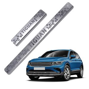 Galio Car Footsteps Sill Guard Stainless Steel Scuff Plate Compatible for Volkswagen Tiguan