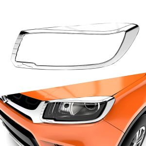 GFX Chrome Head Lamp/Light Garnish Cover Compatible For Maruti Suzuki Brezza 2020 Onward