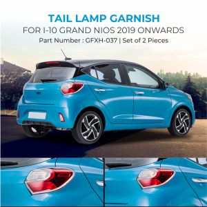GFX Chrome Tail Lamp/Light Garnish Cover For Hyundai i10 Grand Nios 2019 Onward