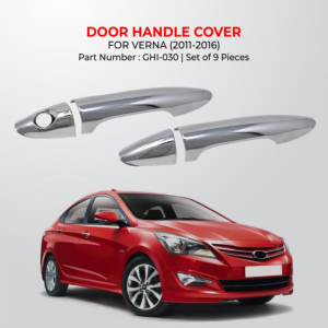 Galio Car Chrome Door Handle Cover Garnish For Hyundai Verna 2011 To 2016