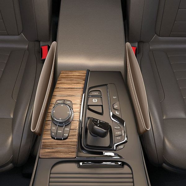 CviAn Multi-fuctional Universal Leather Car Seat Organizer Universal Car Seat Side Gap Filler Car Seat Storage Box 