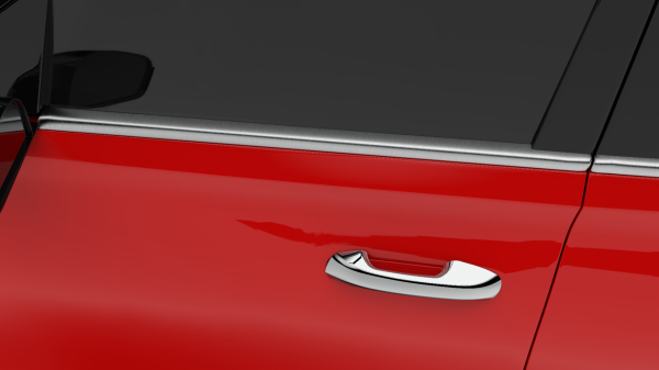 Matte Black Custom Cut Graphics Door Handle Wrap for Tesla Model 3/Y